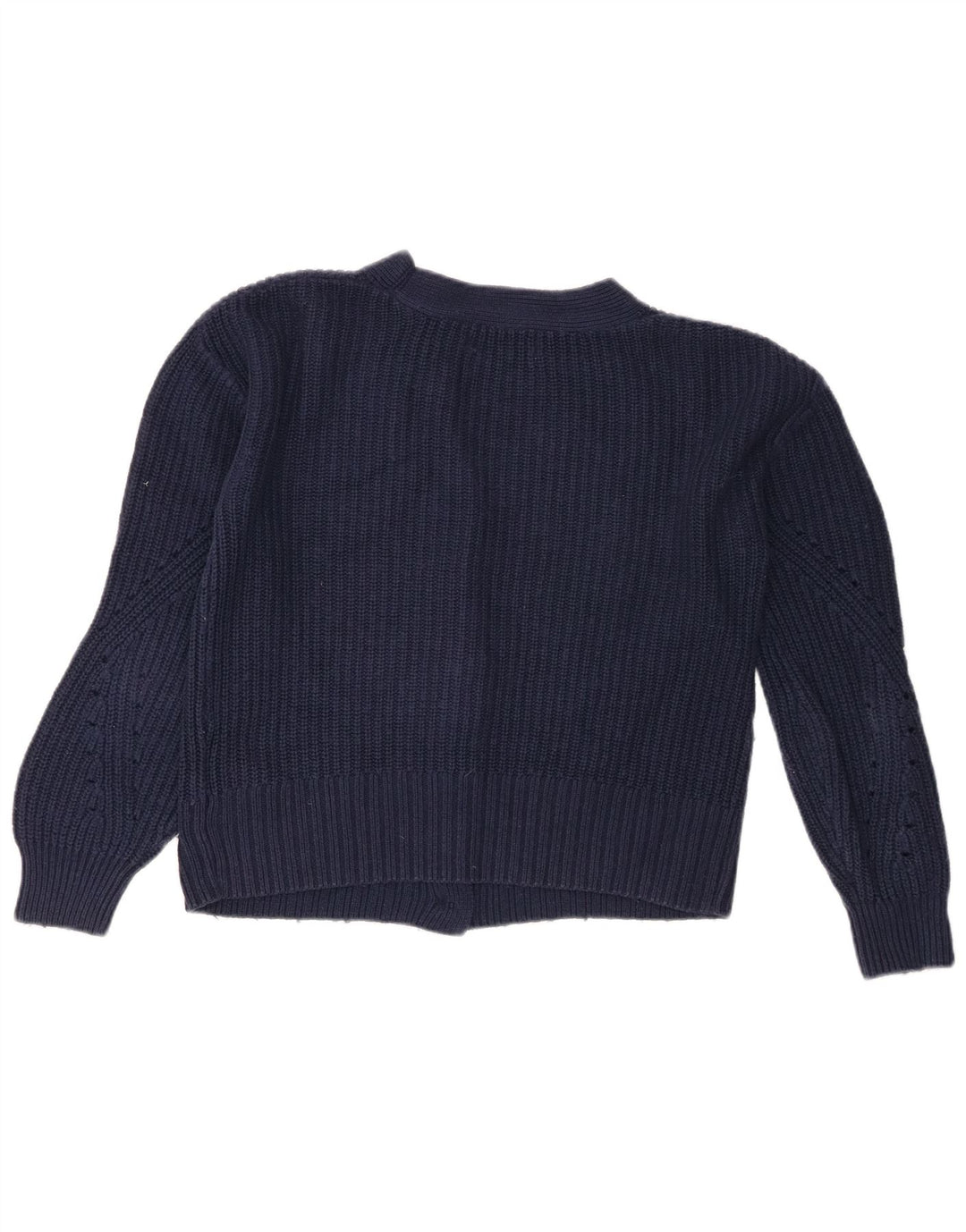 Marks & Spencer Γυναικείο πουλόβερ Crop Cardigan UK 10 Small Navy Blue