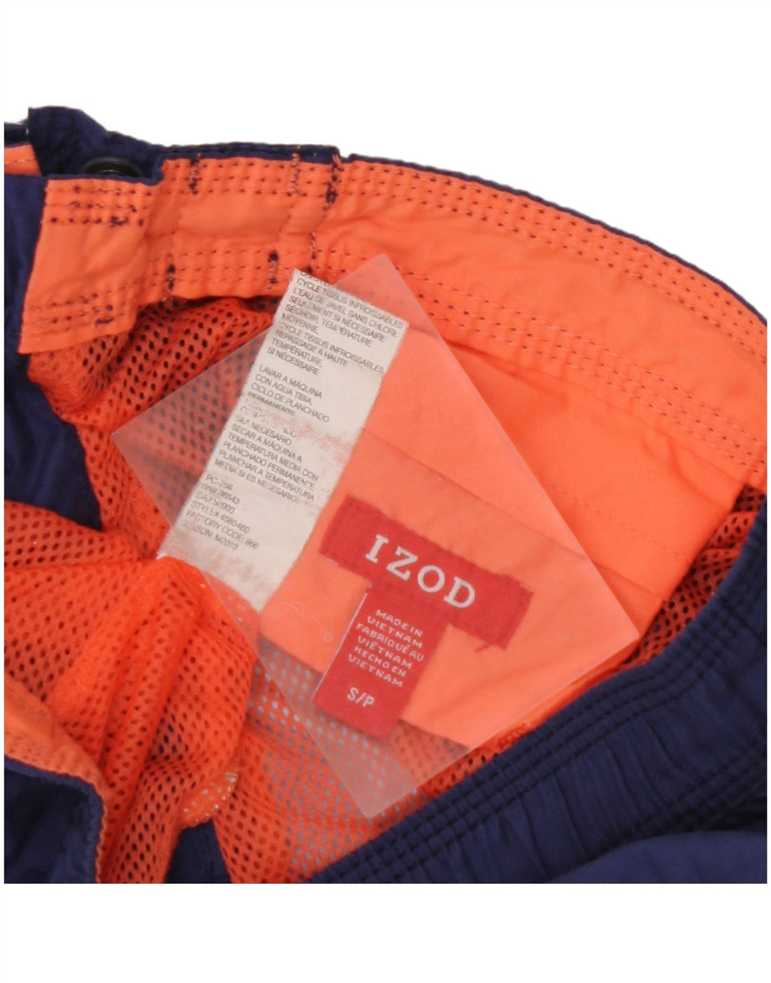 Ανδρικό σορτς κολύμβησης IZOD Μικρό μπλε ναυτικό ριγέ πολυεστέρα