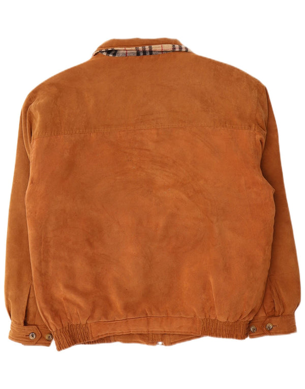 Roger Kent Ανδρικό Bomber Jacket UK 42 XL καφέ πολυεστέρας