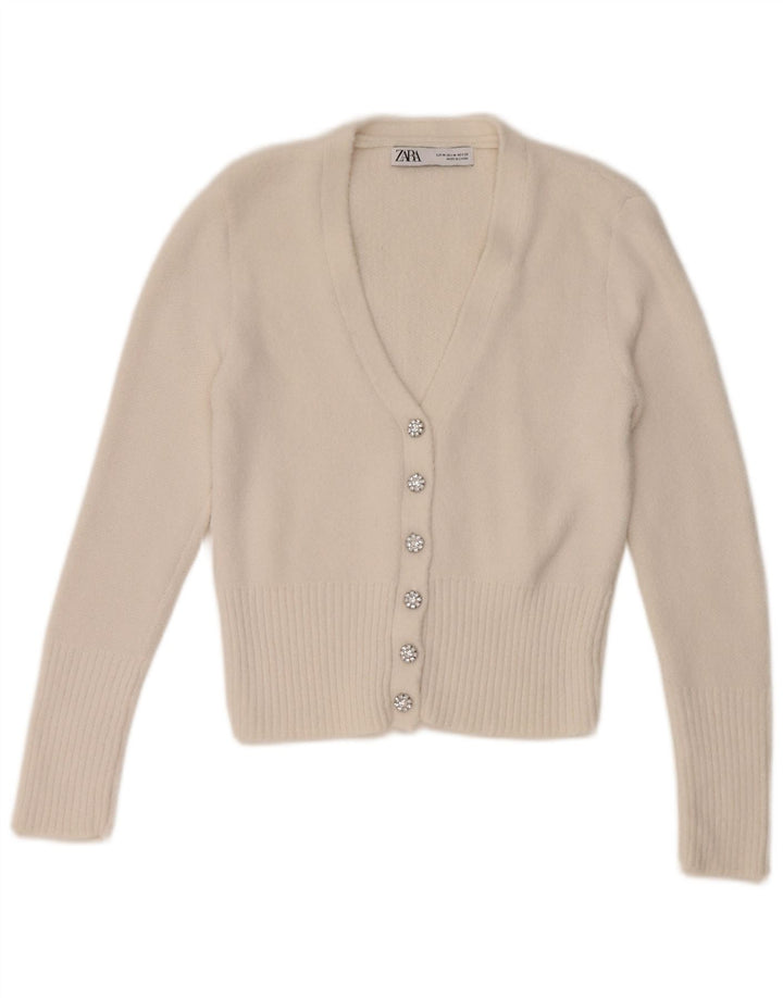 Ζακέτα Zara Crop UK 12 Medium White