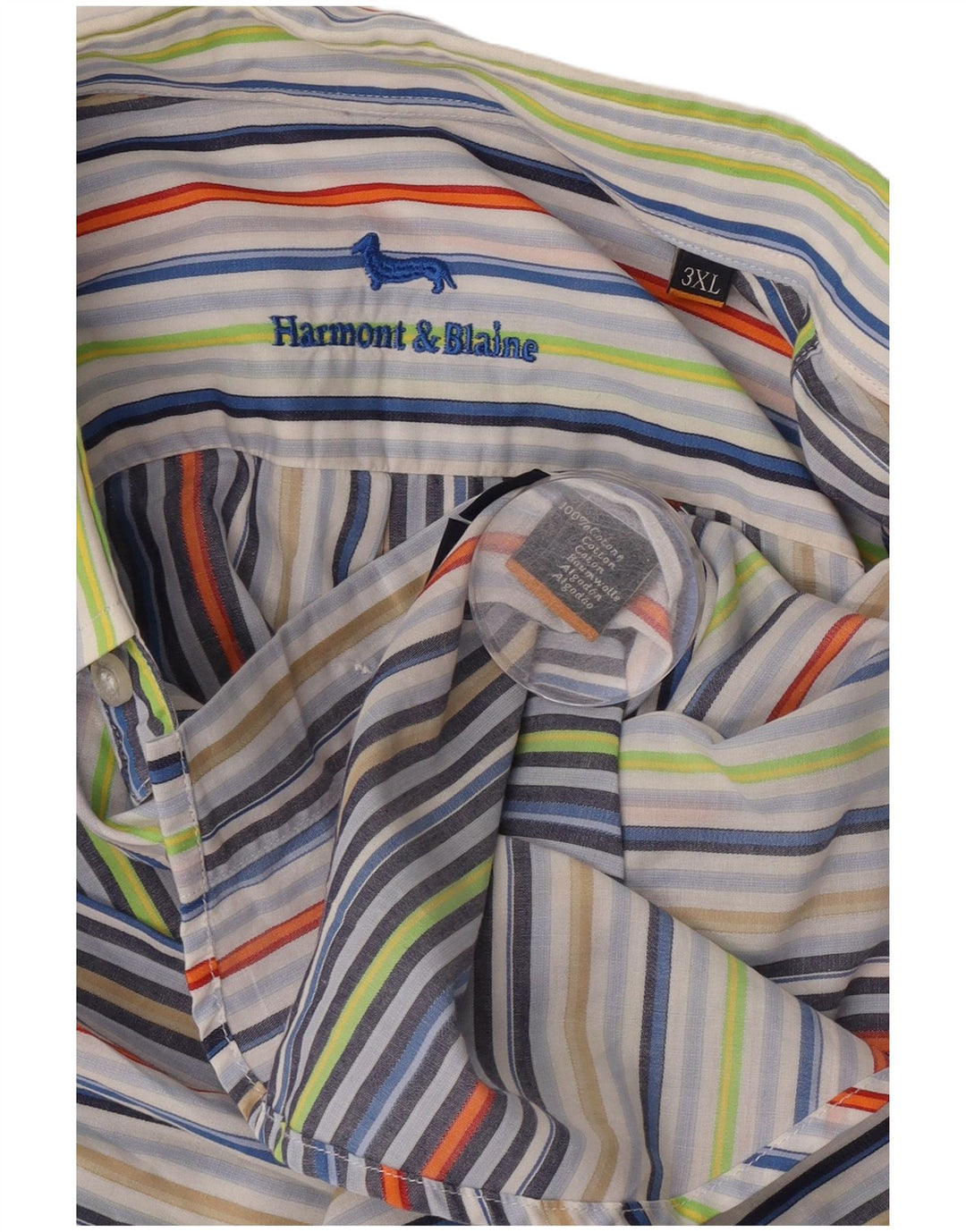 Ανδρικό πουκάμισο Harmont & Blaine 3XL πολύχρωμο βαμβακερό ριγέ