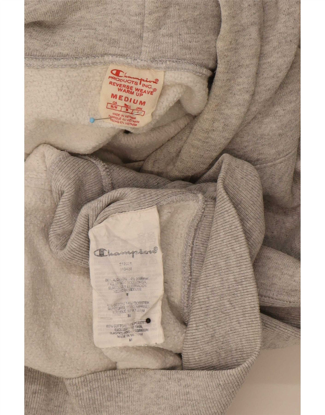 Ανδρικό Champion Reverse Weave Graphic Hoodie Jumper Μεσαίο γκρι βαμβακερό