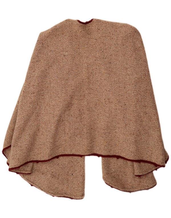 Vintage Ανδρικό πουλόβερ Poncho Cardigan One Size Beige Flecked