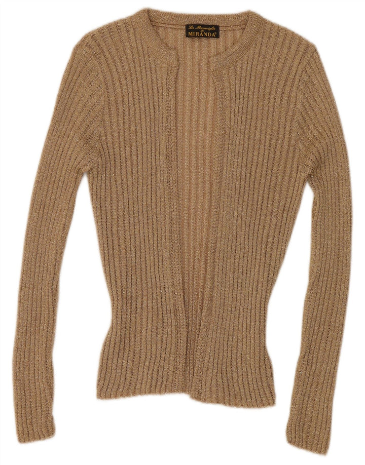 Vintage γυναικείο ανοιχτό πουλόβερ UK 12 Medium Beige Flecked