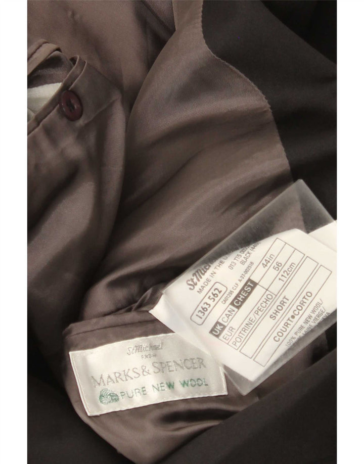 Marks & Spencer Ανδρικό σακάκι με διπλό στήθος UK 44 XL μαύρο νέο μαλλί