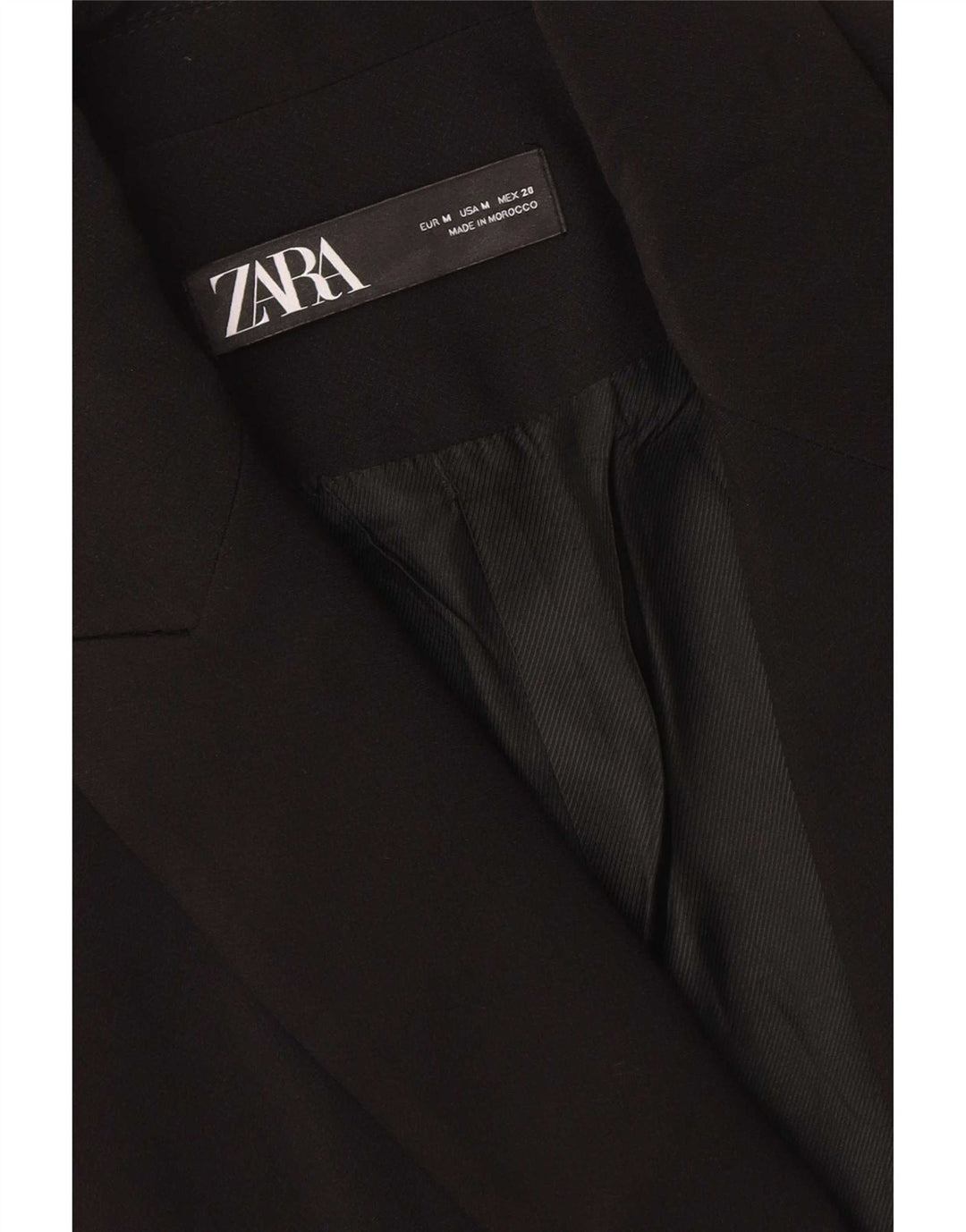 Zara Γυναικείο Γιλέκο Longline UK 14 Medium Black Polyester