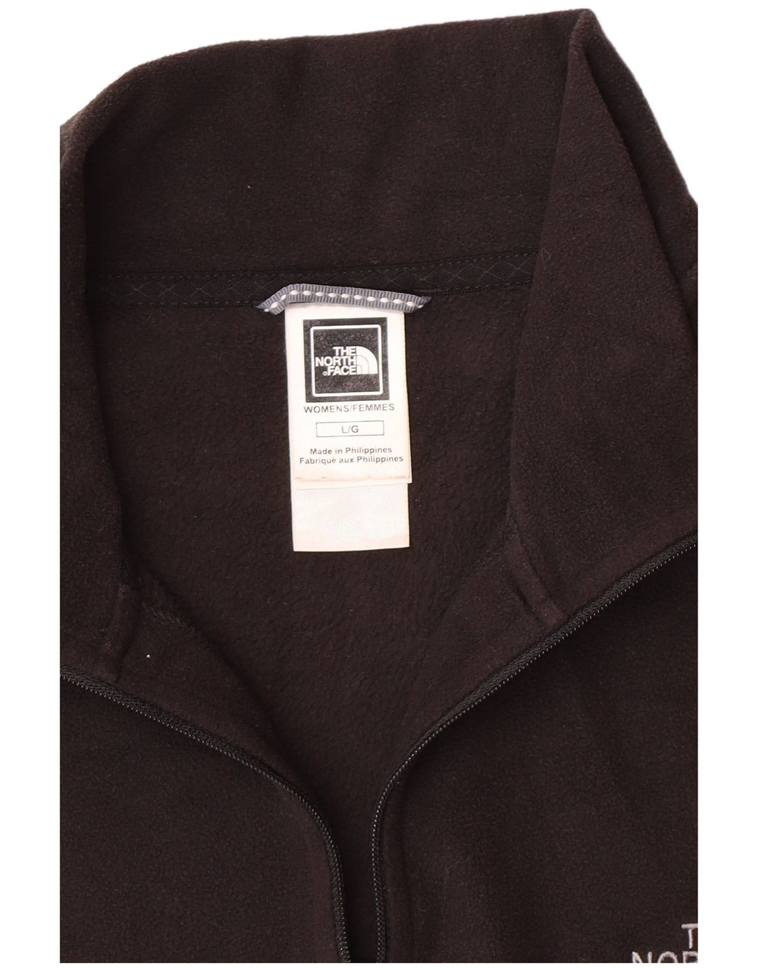 The North Face γυναικείο φερμουάρ Fleece Jumper UK 16 μεγάλο μαύρο πολυεστέρα