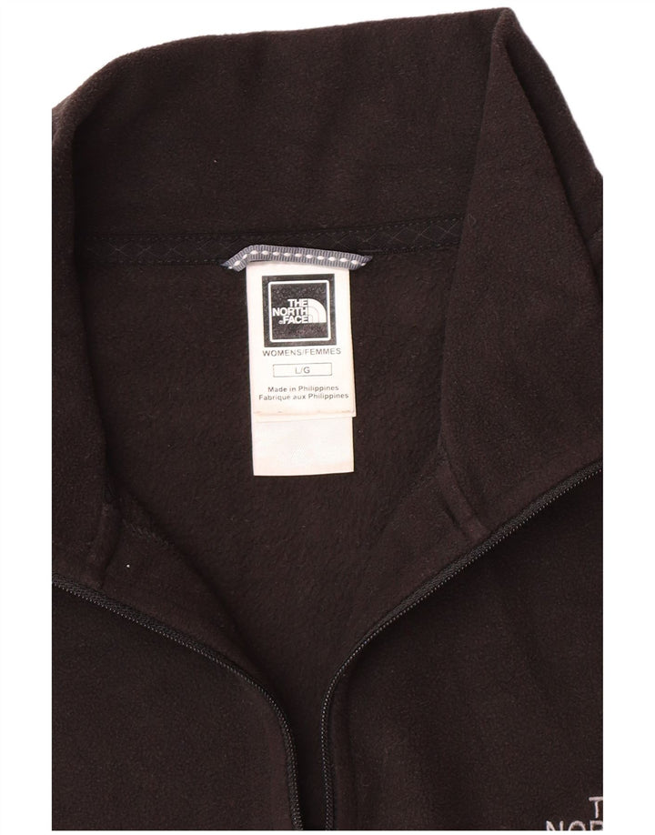 The North Face γυναικείο φερμουάρ Fleece Jumper UK 16 μεγάλο μαύρο πολυεστέρα
