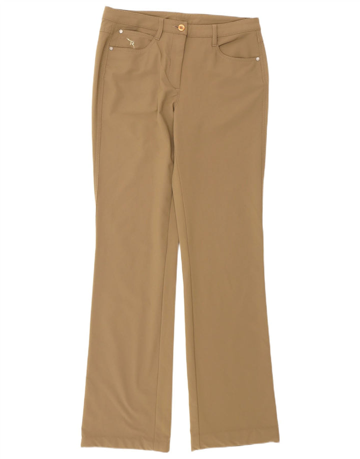 Chervo Γυναικείο Bootcut Casual Παντελόνι IT 42 Medium W28 L32 Beige Polyester