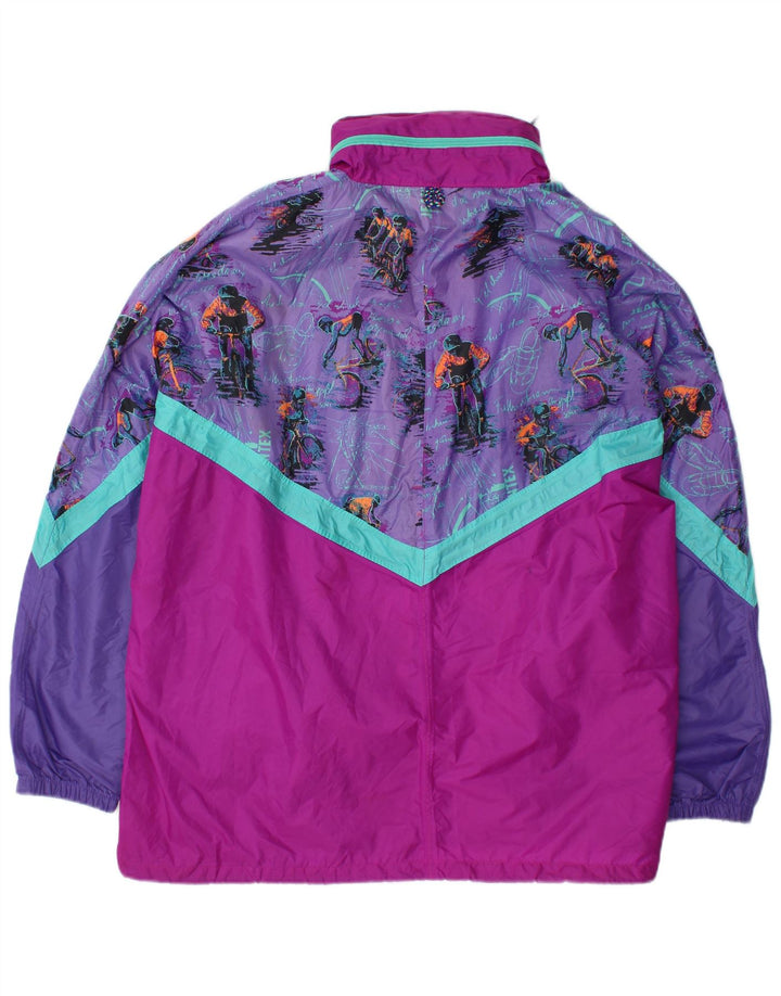 Ανδρικό μπουφάν βροχής με κουκούλα J JEANTEX UK 44/46 2XL Purple Colourblock