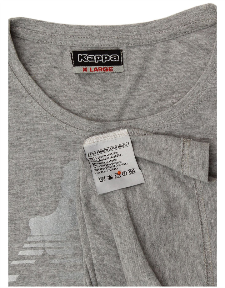 KAPPA Γυναικείο T-Shirt Top UK 18 XL Γκρι βαμβακερό