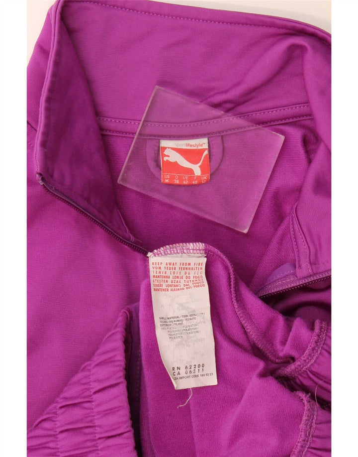 Puma Γυναικεία αθλητική φόρμα Top Jacket UK 12 Medium Purple Polyester