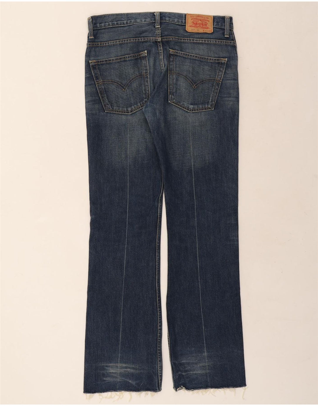 LEVI'S Mens 507 Bootcut Jeans W32 L34 Μπλε βαμβακερό