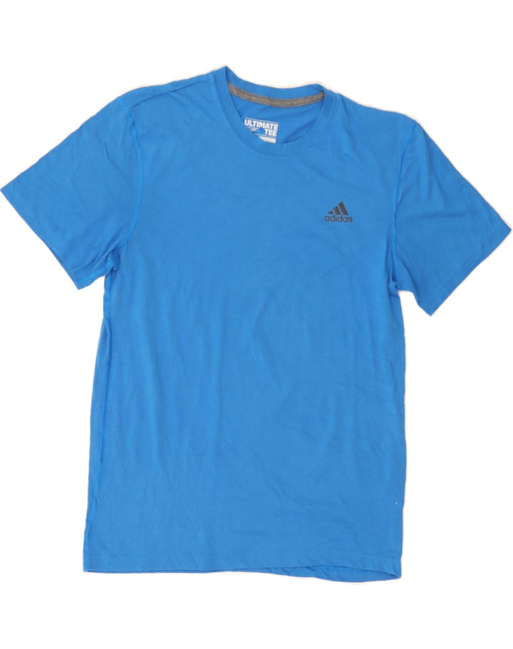ADIDAS Womens Graphic T-Shirt Top UK 14 Medium Blue Polyester Vintage Adidas and Second-Hand Adidas from Messina Hembry 