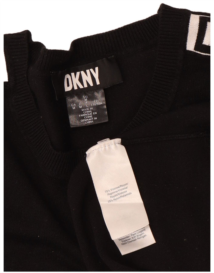 Γυναικεία γραφική φούτερ Dkny Jumper UK 12 Medium Black Viscose