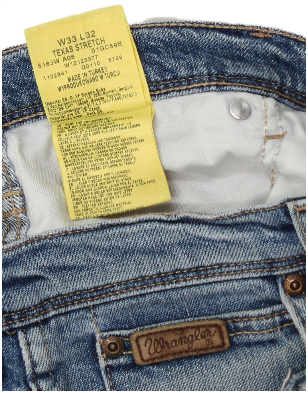 Ανδρικό τζιν ίσιο WRANGLER Texas Stretch W33 L32 Μπλε βαμβακερό