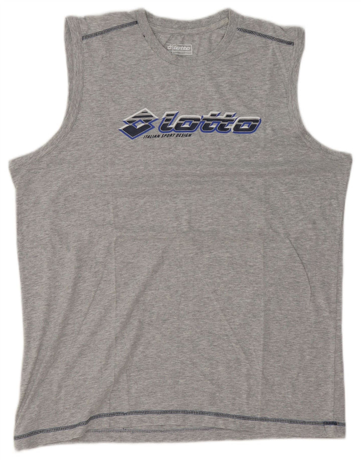 Ανδρικό γραφικό γιλέκο Lotto Top 2XL Grey Flecked