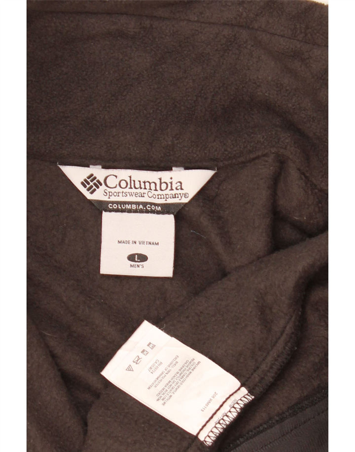 Columbia Ανδρικό Fleece Jacket UK 40 Large Brown Polyester