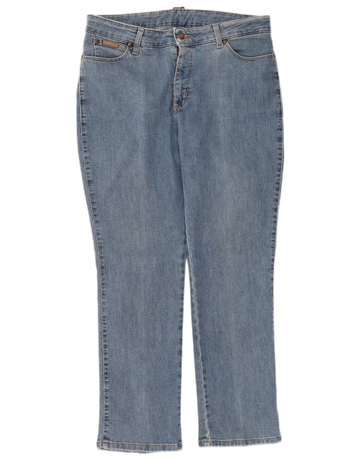 Γυναικείο τζιν ίσιο Wrangler W34 L28 Μπλε βαμβακερό