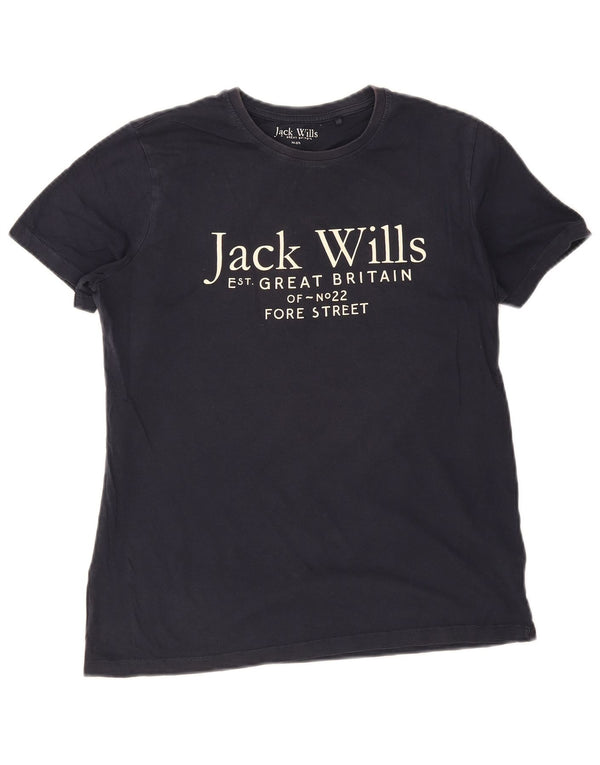 Jack Wills Boys γραφικό μπλουζάκι 14-15 ετών Ναυτικό μπλε βαμβακερό