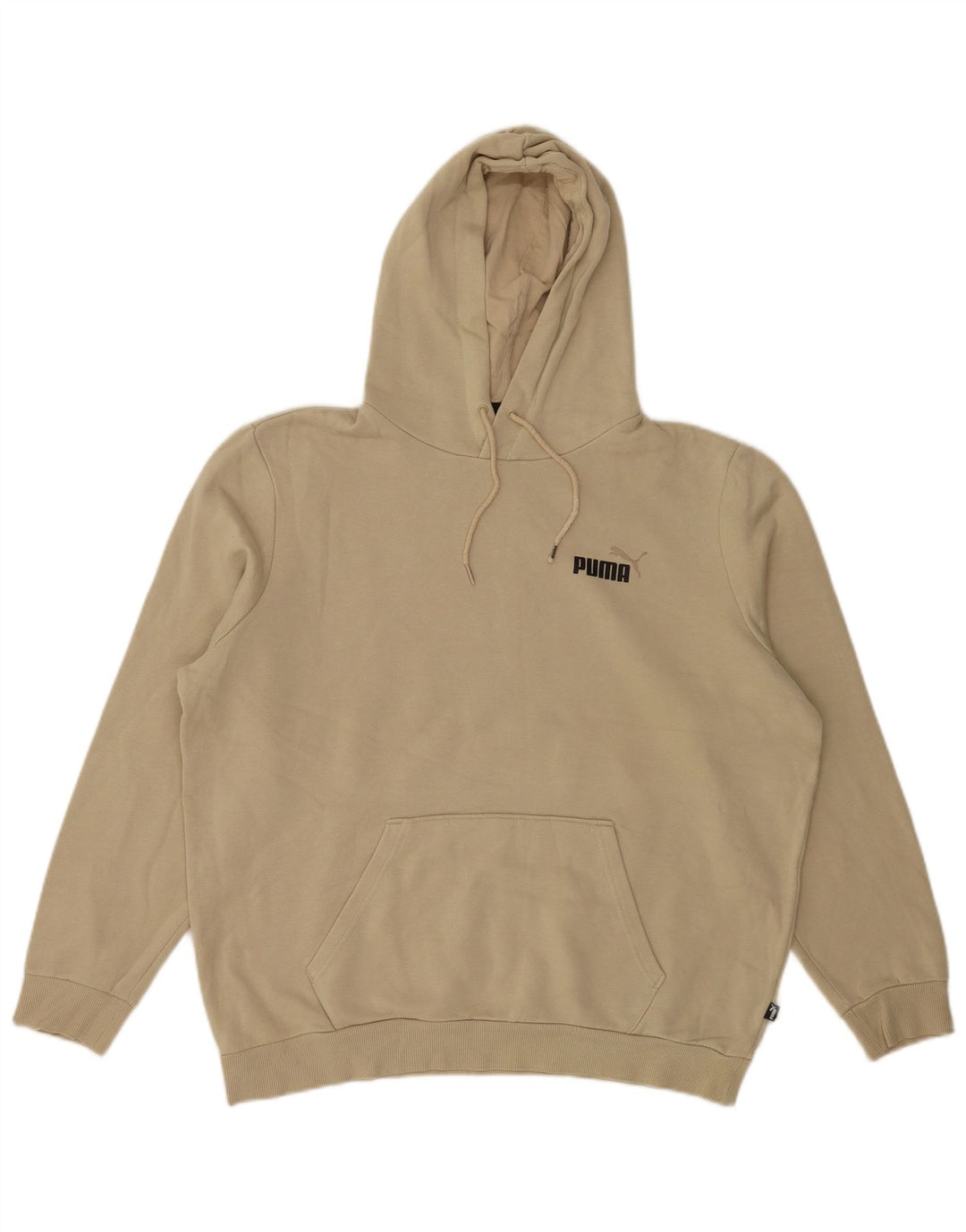 Puma Ανδρικό Hoodie Jumper Μεγάλο Μπεζ Βαμβακερό