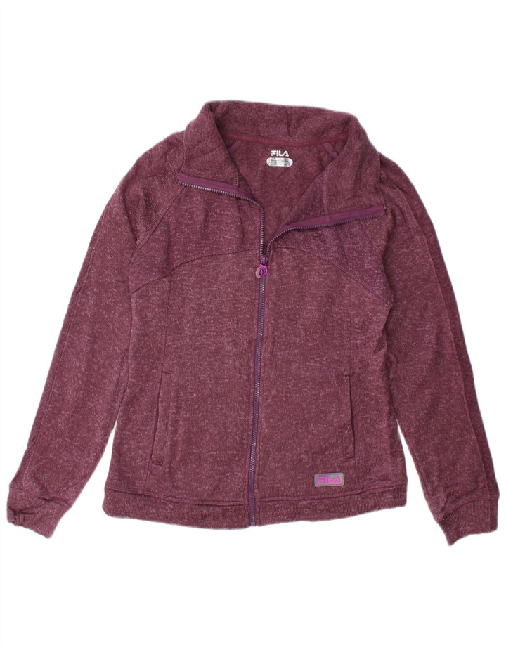 Γυναικεία φόρμα Fila Top Jacket UK 10 Small Burgundy Flecked Polyester