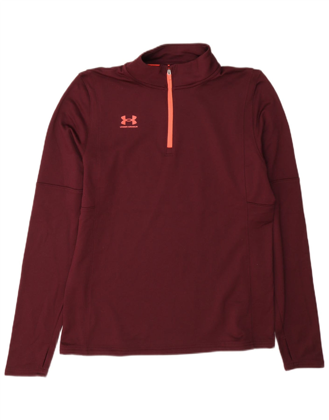 Under Armour Γυναικείο μπλουζάκι με φερμουάρ μακρυμάνικο UK 14 Medium Burgundy