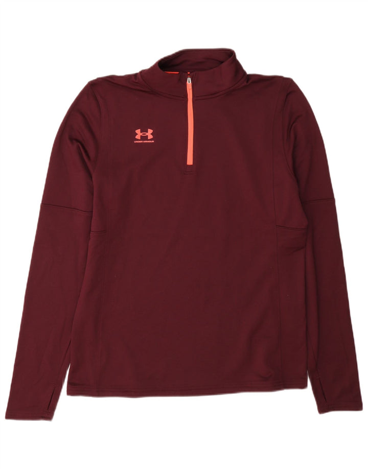 Under Armour Γυναικείο μπλουζάκι με φερμουάρ μακρυμάνικο UK 14 Medium Burgundy