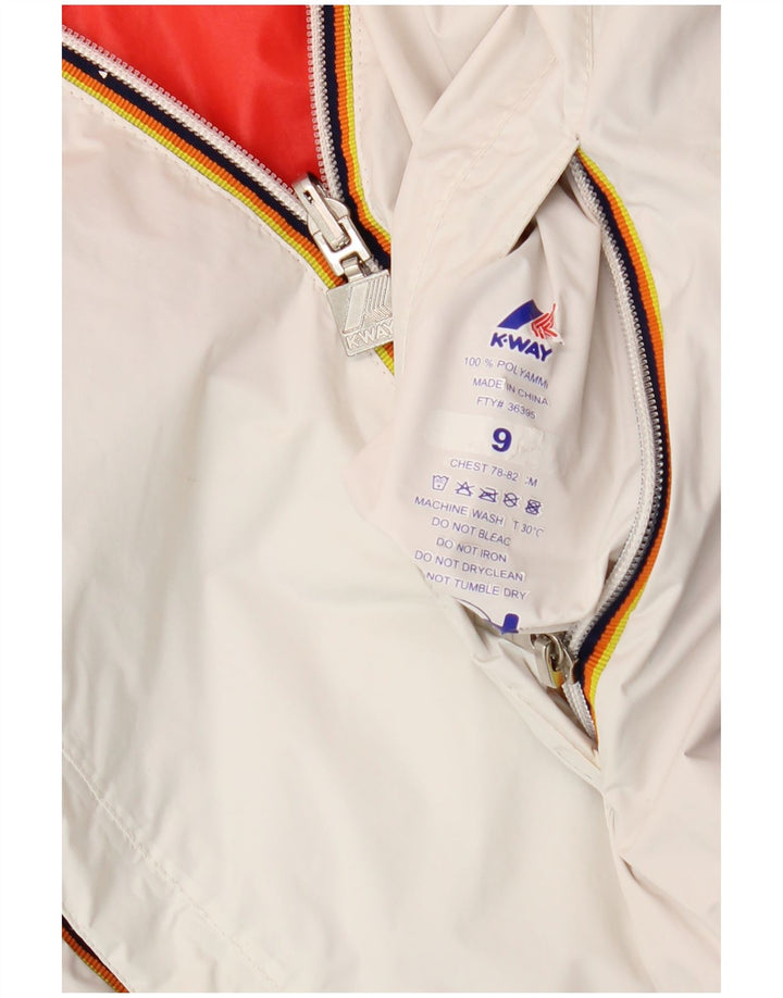K-Way Girls Hooded Reversible Jacket 8-9 Years Red Polyamide