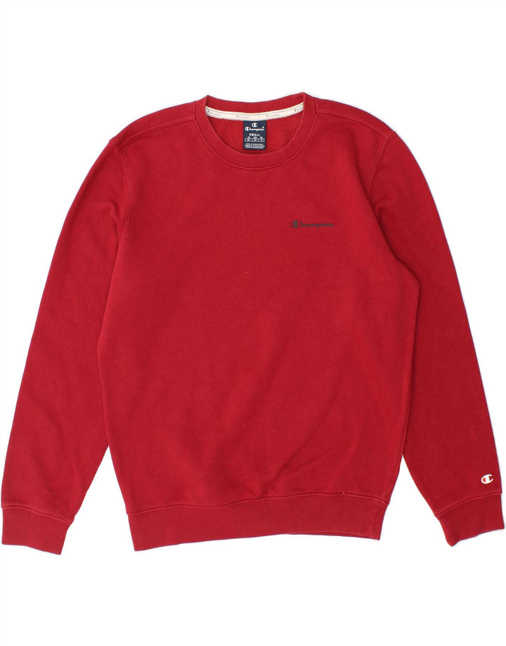 CHAMPION Mens Sweatshirt Jumper Small Red Cotton Vintage Champion and Second-Hand Champion from Messina Hembry 