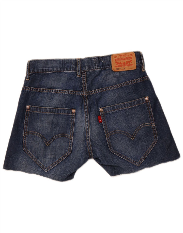 LEVI'S Girls 508 κανονικό τζιν σορτς 15-16 ετών W26 μπλε βαμβακερό