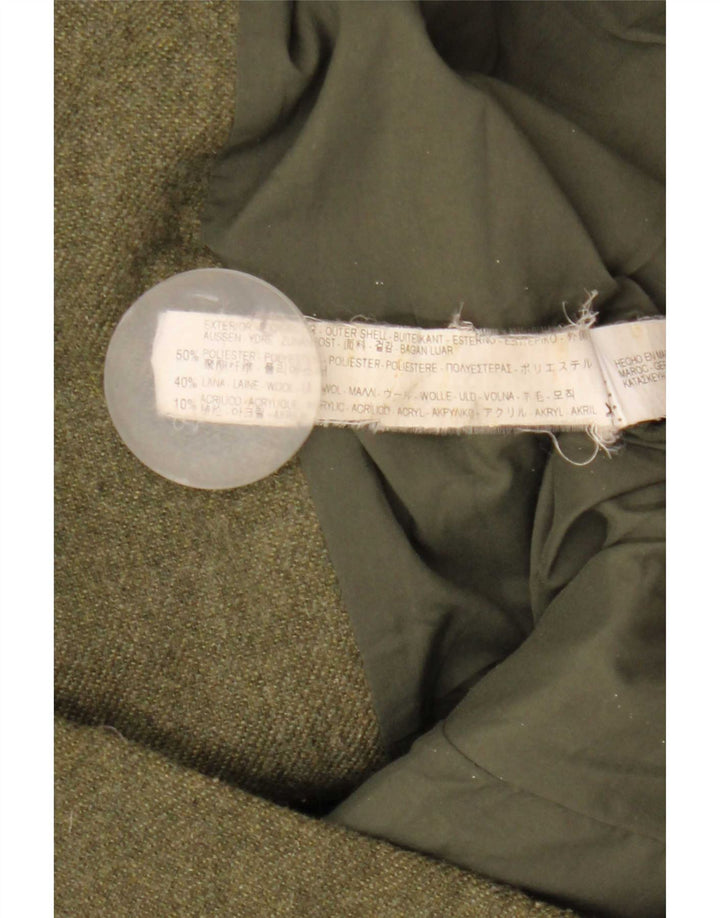 Zara Γυναικείο Μπουφάν Blazer με διπλό στήθος UK 12 Medium Khaki Polyester