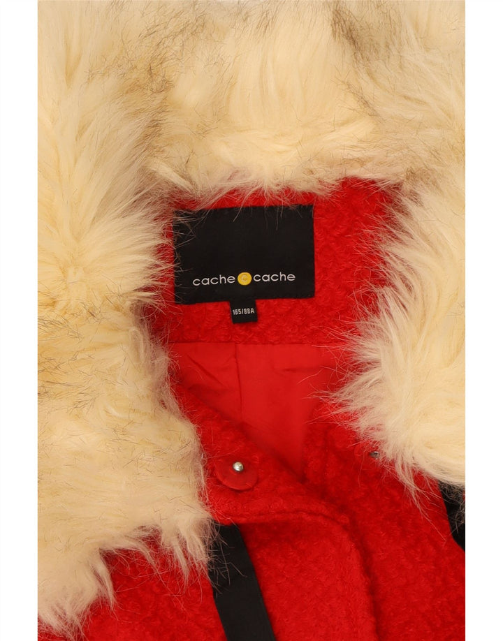 CACHE Girls Overcoat 13-14 Years Medium Red Polyester