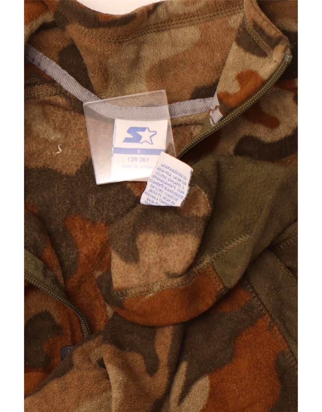 STARTER Ανδρικό φερμουάρ Fleece Jumper Μικρό καφέ Καμουφλάζ Sports