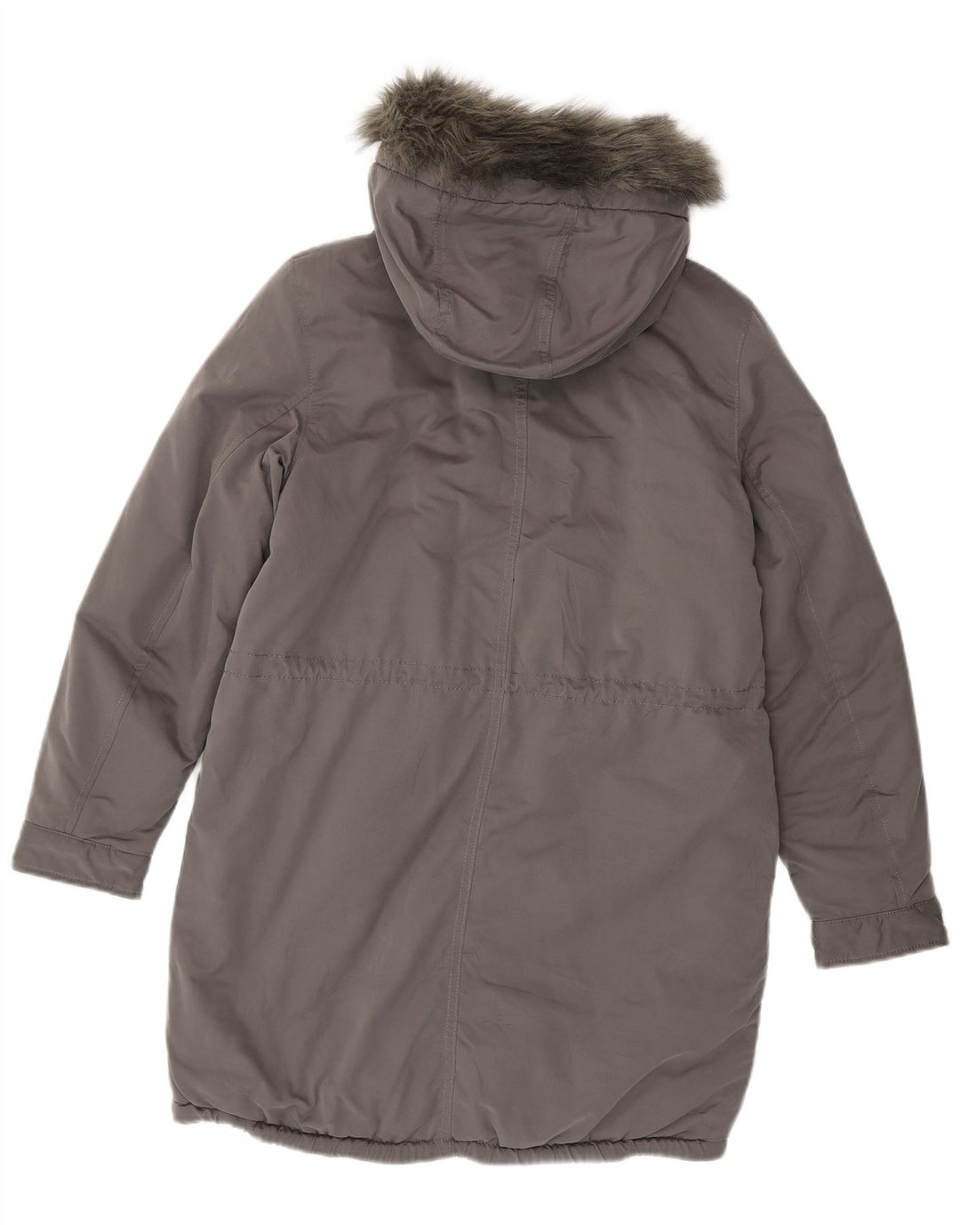 Γυναικείο παλτό Benetton με κουκούλα UK 14 Large Grey