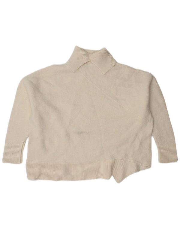 Cos Γυναικείο πουλόβερ με λαιμόκοψη μεγάλου μεγέθους UK 14 Μεσαίο λευκό μαλλί