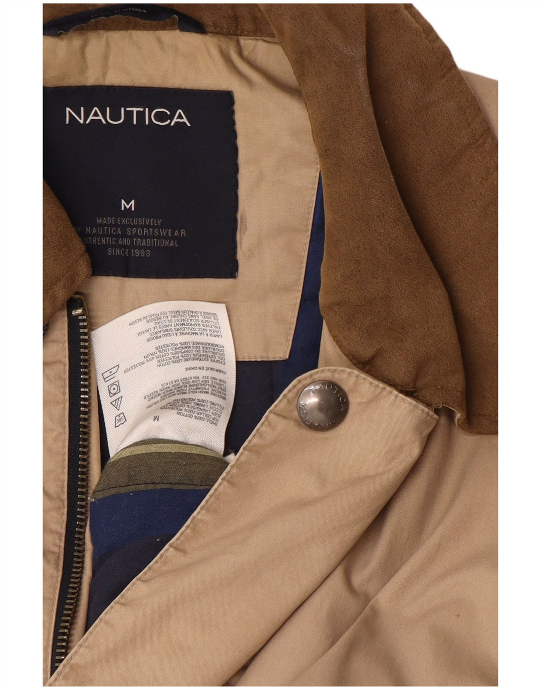 Ανδρικό μπουφάν Nautica Windbreaker UK 38 Medium Beige Polyester