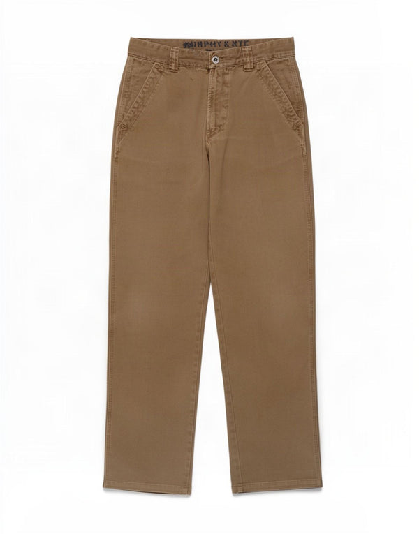 Murphy & Nye Mens Sailmakers Straight παντελόνι Chino W29 L30 Χακί βαμβακερό