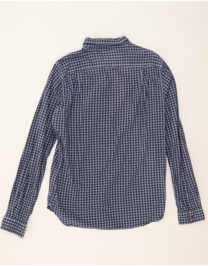 Ανδρικό πουκάμισο Superdry XL Navy Blue Gingham Cotton