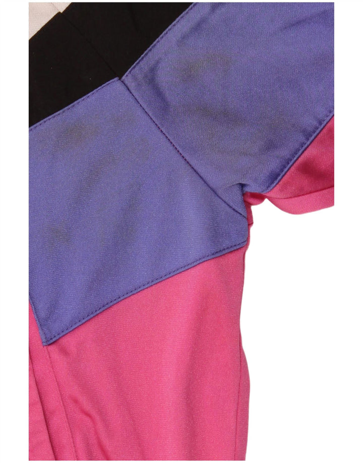 Γυναικεία αθλητική φόρμα γραφικών ASICS Top Jacket IT 46 Large Pink Colourblock