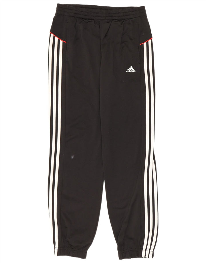 Adidas Boys Tracksuit Trousers Joggers 13-14 Years Black Polyester
