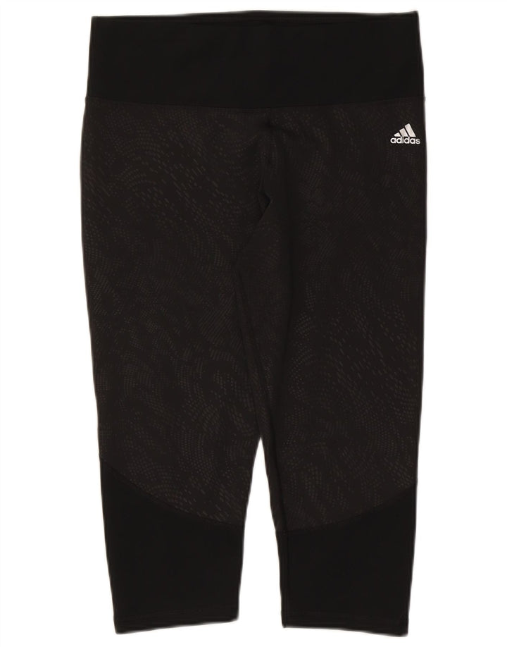 Γυναικεία κολάν ADIDAS Climalite Capri UK 16/18 Large Black Polyester