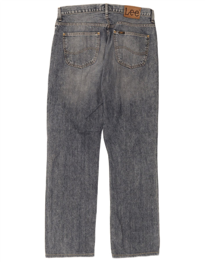Lee Mens Straight Jeans W34 L34 Blue Cotton