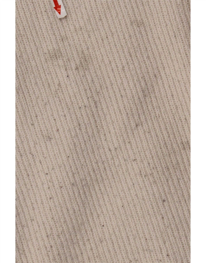 Zara Γυναικείο πουλόβερ με λαιμόκοψη UK 14 Medium Off White Polyester