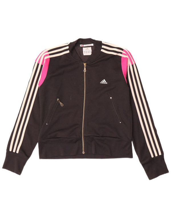 Γυναικεία αθλητική φόρμα Adidas Top Jacket UK 12 Medium Black Courblock Cotton