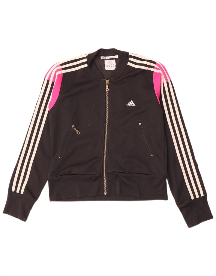 Γυναικεία αθλητική φόρμα Adidas Top Jacket UK 12 Medium Black Courblock Cotton