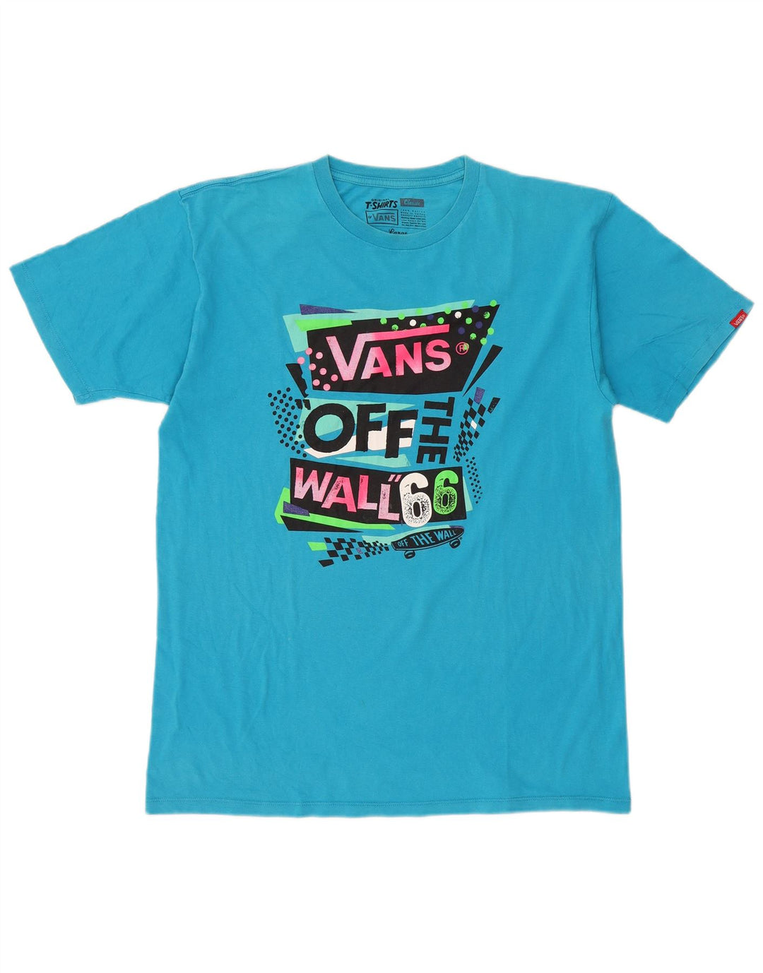 Ανδρικό γραφικό T-Shirt Vans Top μεγάλο μπλε βαμβακερό