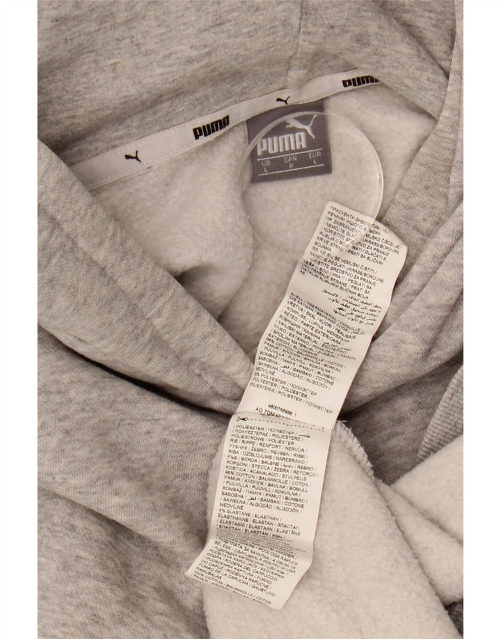 PUMA Γυναικείο γραφικό υπερμεγέθη κουκούλα UK 16 μεγάλο βαμβακερό γκρι
