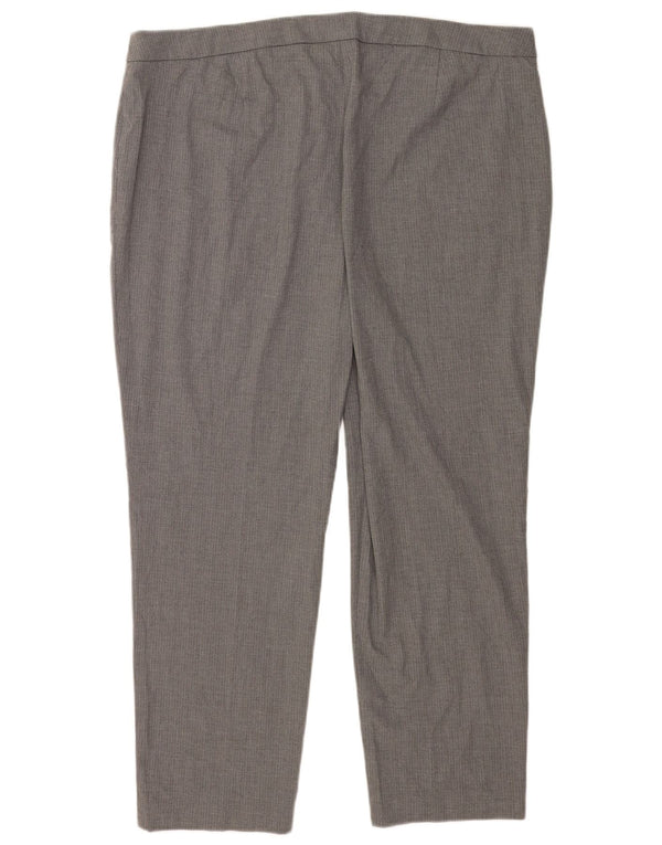 Marks & Spencer Γυναικείο Slim Suit Παντελόνι UK 22 3XL W42 L29 Grey Pinstripe