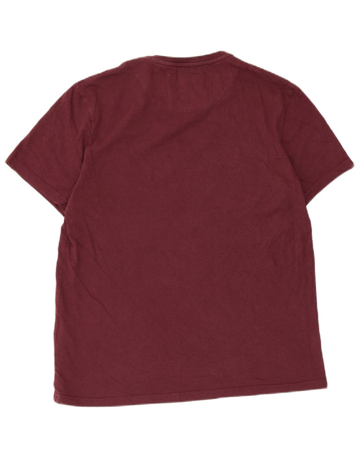 Ανδρικό T-Shirt Lyle & Scott Top Large Maroon Βαμβακερό